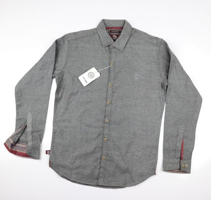 Texture Grey Color Casual Shirts For Men