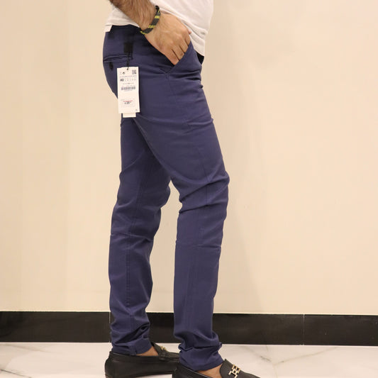 Navy Blue Cotton Pant For Men Casual Wear #5104