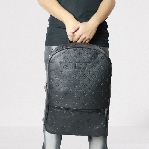 LV Imported Bag Pack Monogram Palm Springs For Men 15164B-Black