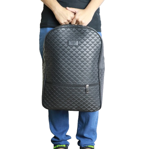 Armani Leather Bag Pack For Men 15164C-Black