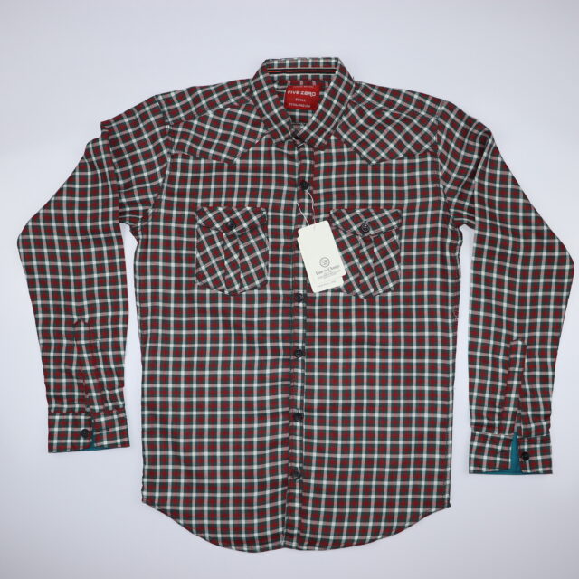 White and Red Casual Shirt For Men HM-5057