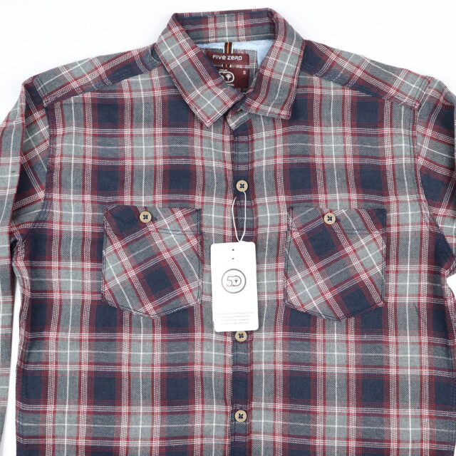 Maroon and Grey Checks Design Casual Shirts For Men HM-5063