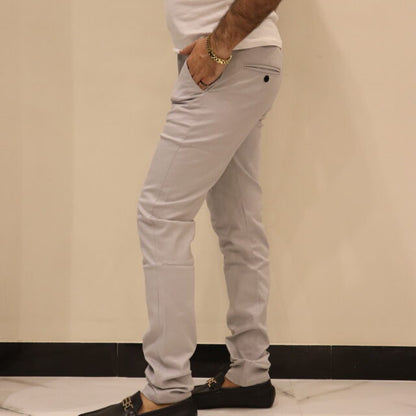 Light Grey Soft Cotton Pant For Men Casual Wear #5105