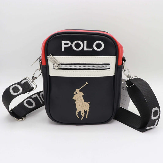 Polo Cross Body Famous Leather Men's Bag PCB-Black-01