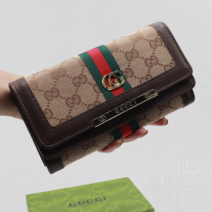 Stunning Gu.ci Wallet for Ladies 108-Coffee