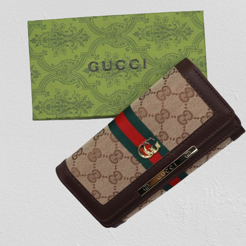 Stunning Gu.ci Wallet for Ladies 108-Coffee