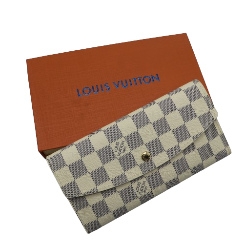 Latest LV 2in1 Wallet for Women 2005-White Plaid