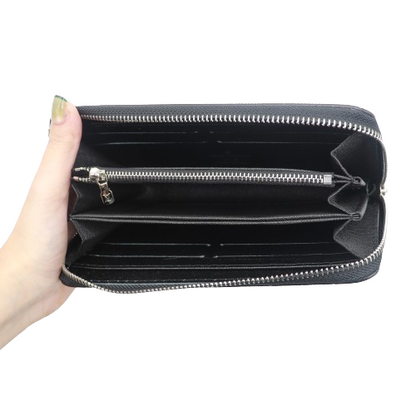 Latest L,V Zipper Wallet for Women 60017-Black