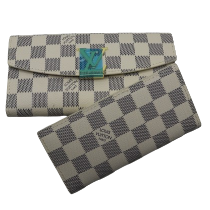 Latest L,V 2in1 Wallet for Women 2005-2 White Plaid