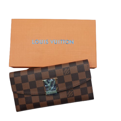 Latest L,V 2in1 Wallet for Women 2005-2 Coffee Plaid