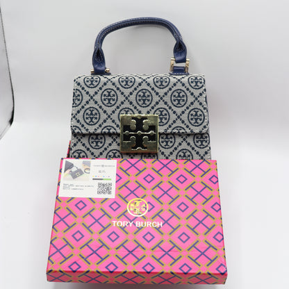 To.ry Bur.ch T Monogram Mini Jacquard Handbag TB06