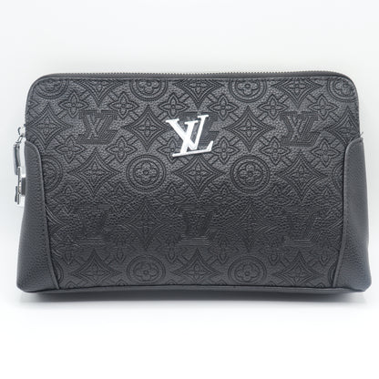 New L,V Clutch leather Bag With Lock LV-649