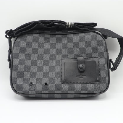 L.V Messenger Bag with Box - Luxury Monogram Eclipse Canvas Black | 9831