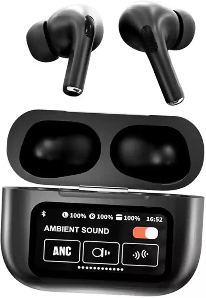 ANC/ENC Double Dark Noise Reduction Touch Control Earbuds Black