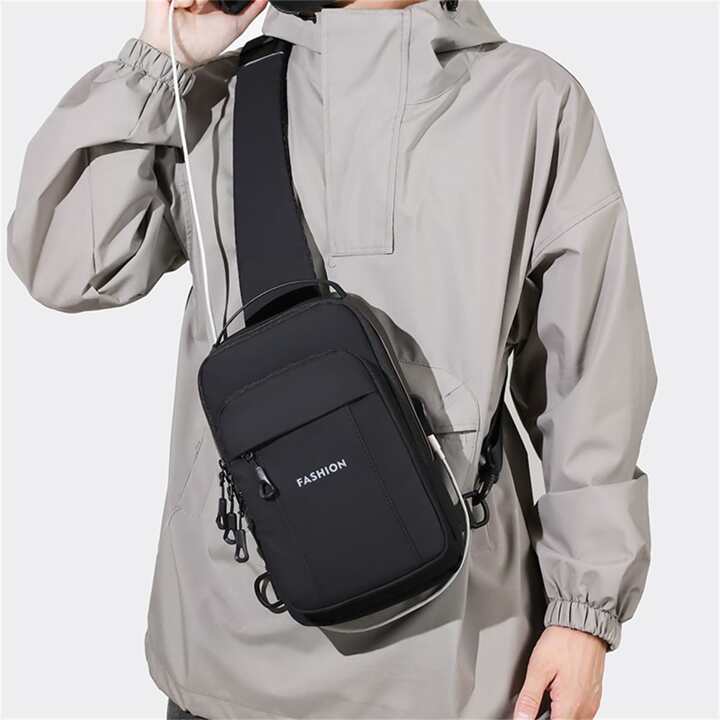 Fashion Casual Mens Multifunctional Chest Bag