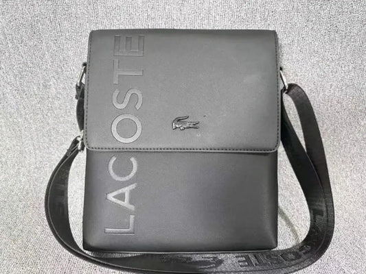 lac.oste Classic Men Shoulder Bag L-6008#Black