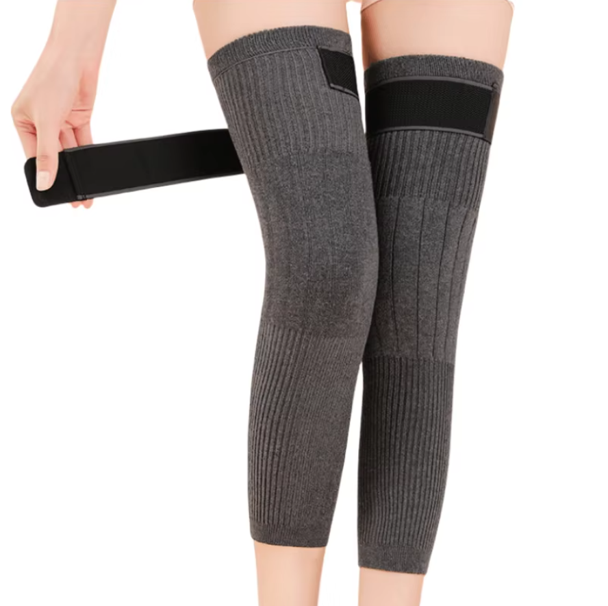 Adjustable Wool Knee Warmer | Unisex Knee Pads with Strap Pair(2 Piece)